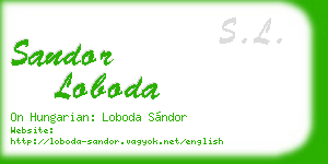 sandor loboda business card