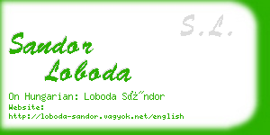 sandor loboda business card